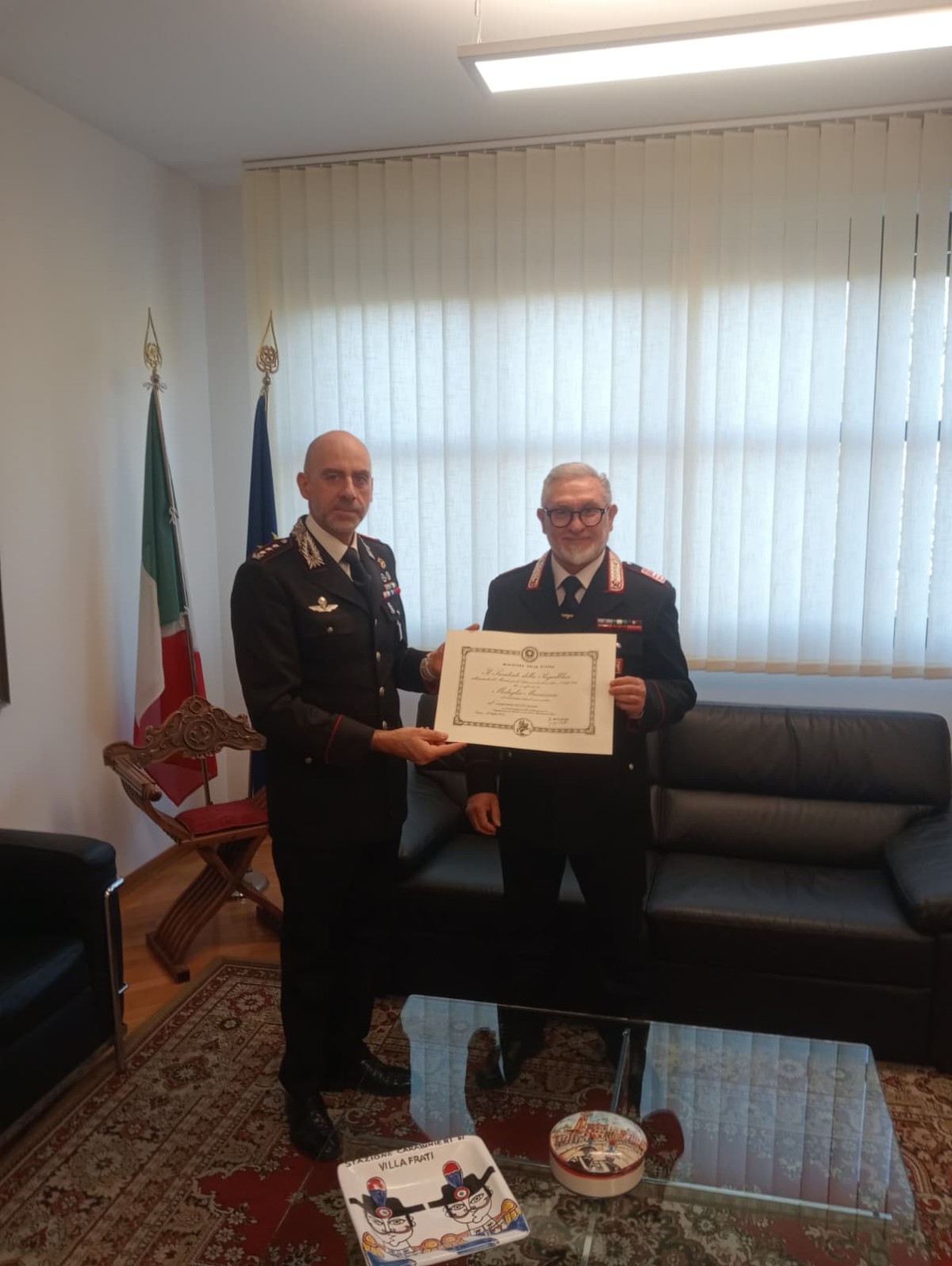 SIENA, MEDAGLIA MAURIZIANA AL LUOGOTENENTE GERARDO SALVIO