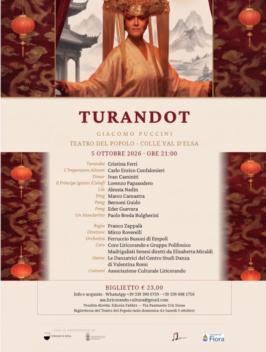 "TURANDOT" AL TEATRO DEL POPOLO A COLLE DI VAL D'ELSA