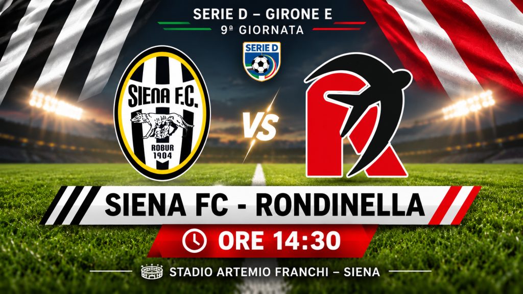 SIENA FC, BASTA ANDOLFI PER PIEGARE LA RONDINELLA: AL FRANCHI FINISCE 1-0