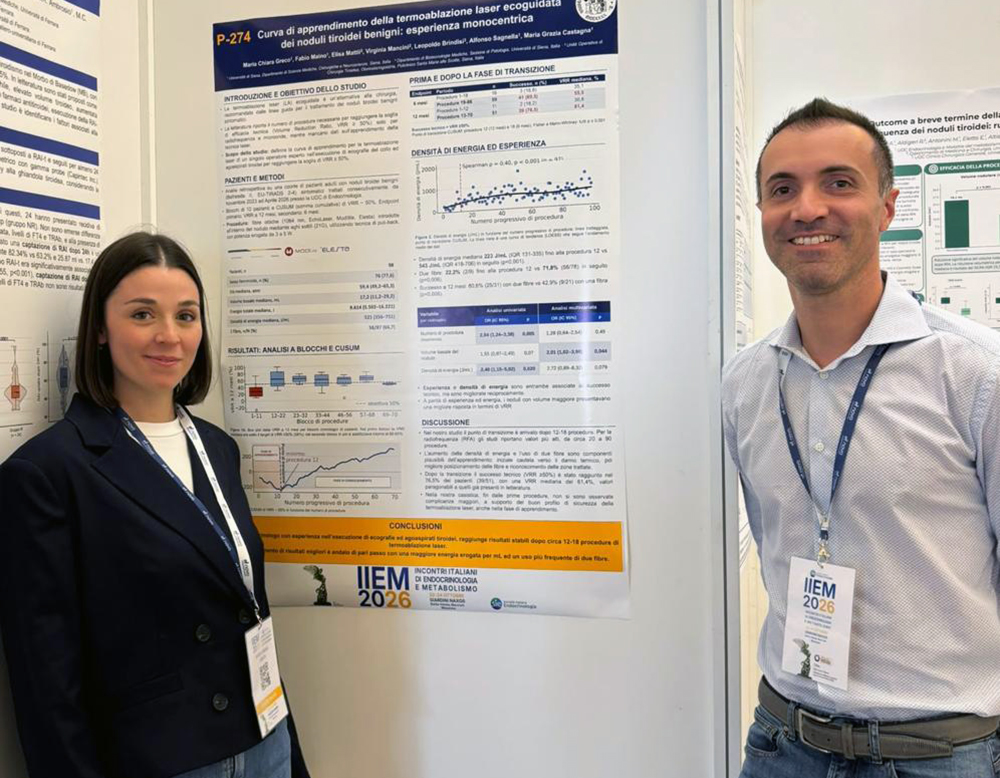 DUE PREMI PER L'ENDOCRINOLOGIA SENESE AL CONGRESSO NAZIONALE IIEM 2026
